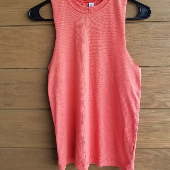 Tops - sleeveless cotton coral tank